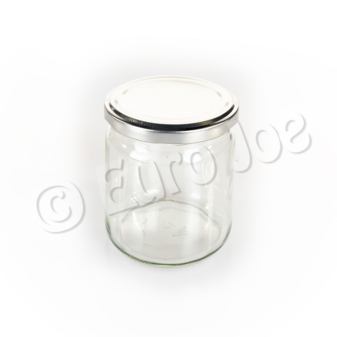 380 ml Twist-off round clear glass jar Euro Joe 380 Ml Twist-off Round Clear Glass Jar -Euro Joe shop 370ml Twist off pot TO63
