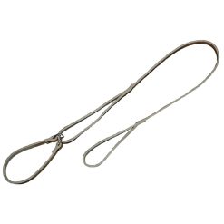 Euro Joe Ring Leash Chrome Leather